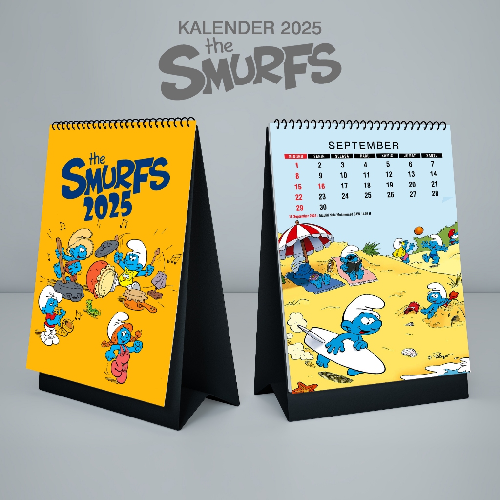 2025 Smurfs Desk Calendar (preorder) Shopee Malaysia