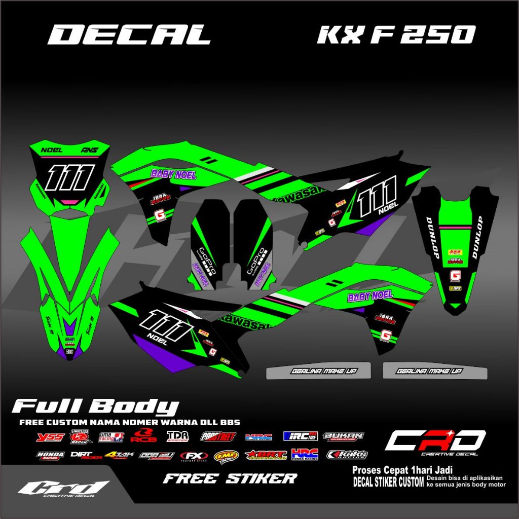 Decal STICKER KX 250 DECAL KX 450 DECAL STICKER KXF 250 DECAL KXF 450 ...