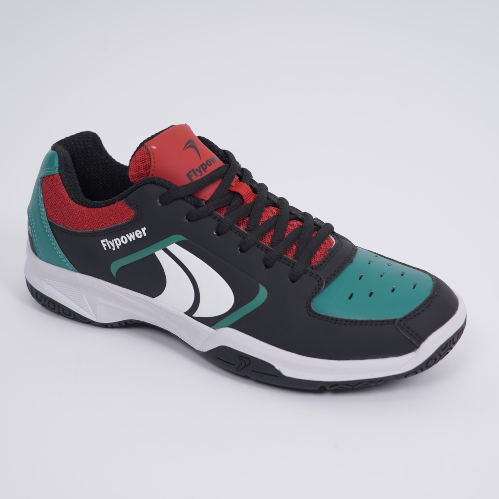 Flypower Badminton Shoes Kalasan 06 Black Red Green | Shopee Malaysia