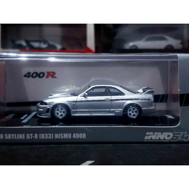 Diecast Inno64 Nissan Skyline GTR R33 Nismo 400R Sonic Silver Seal ...