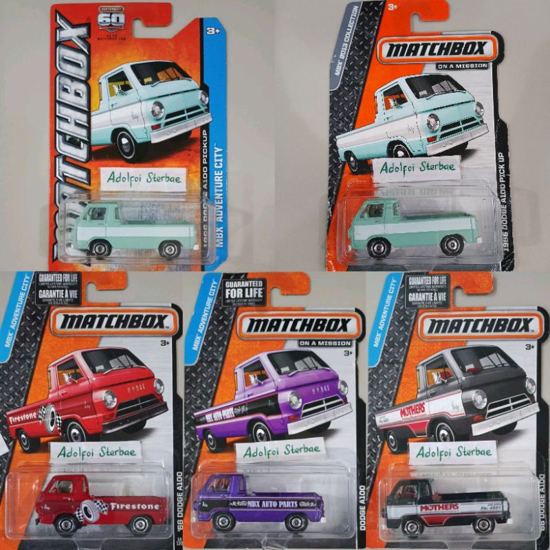 Matchbox '66 1966 dodge A100 pickup pick up mbx adventure city mothers ...