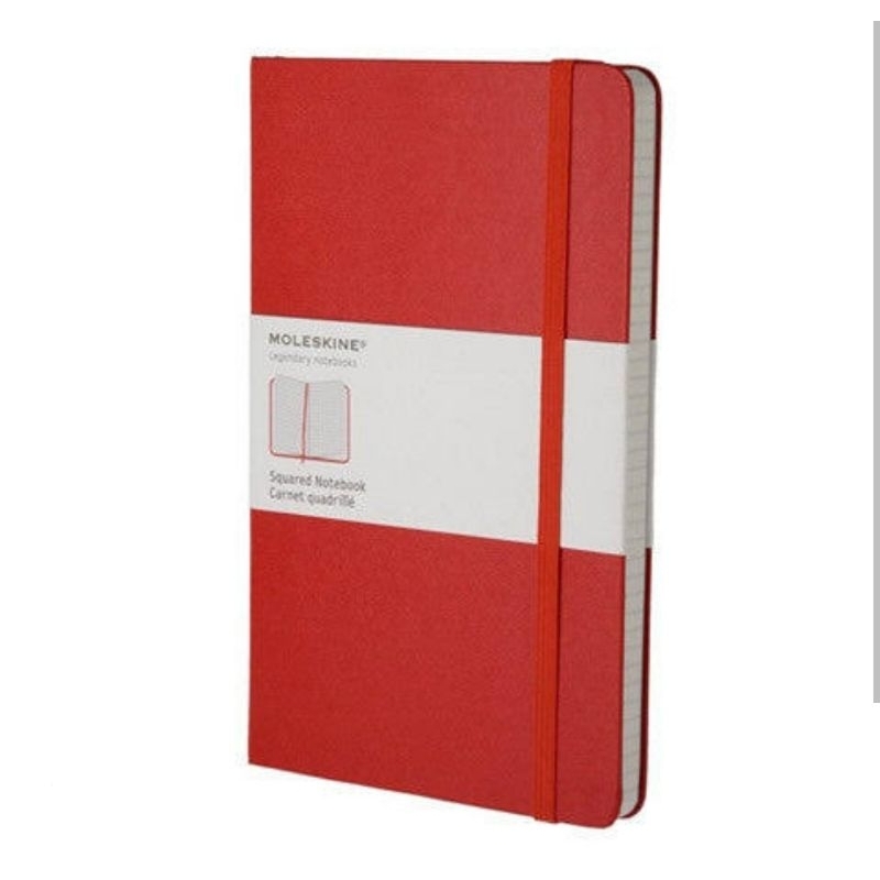 Moleskine Squared Notebook Red - pocket size | Shopee Malaysia