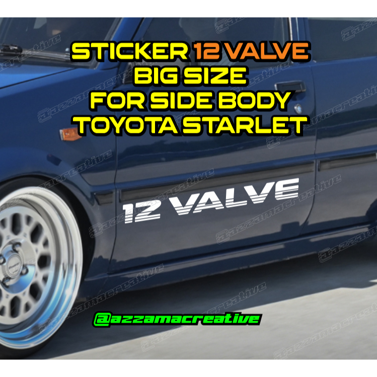 Toyota Starlet 12 VALVE Big Sticker for side body | Shopee Malaysia