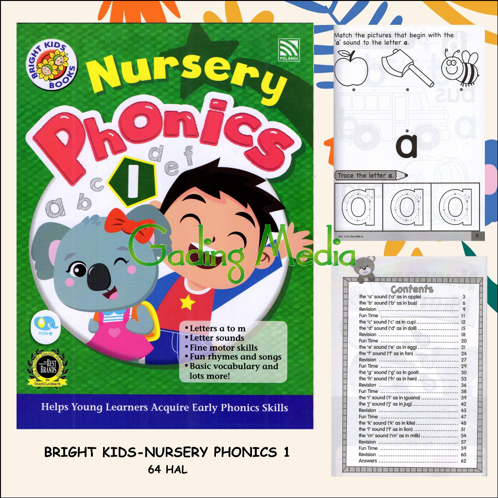 Bright KIDS BOOKS - NURSERY 1 PHONICS KB/TK Problem Practice Book ...