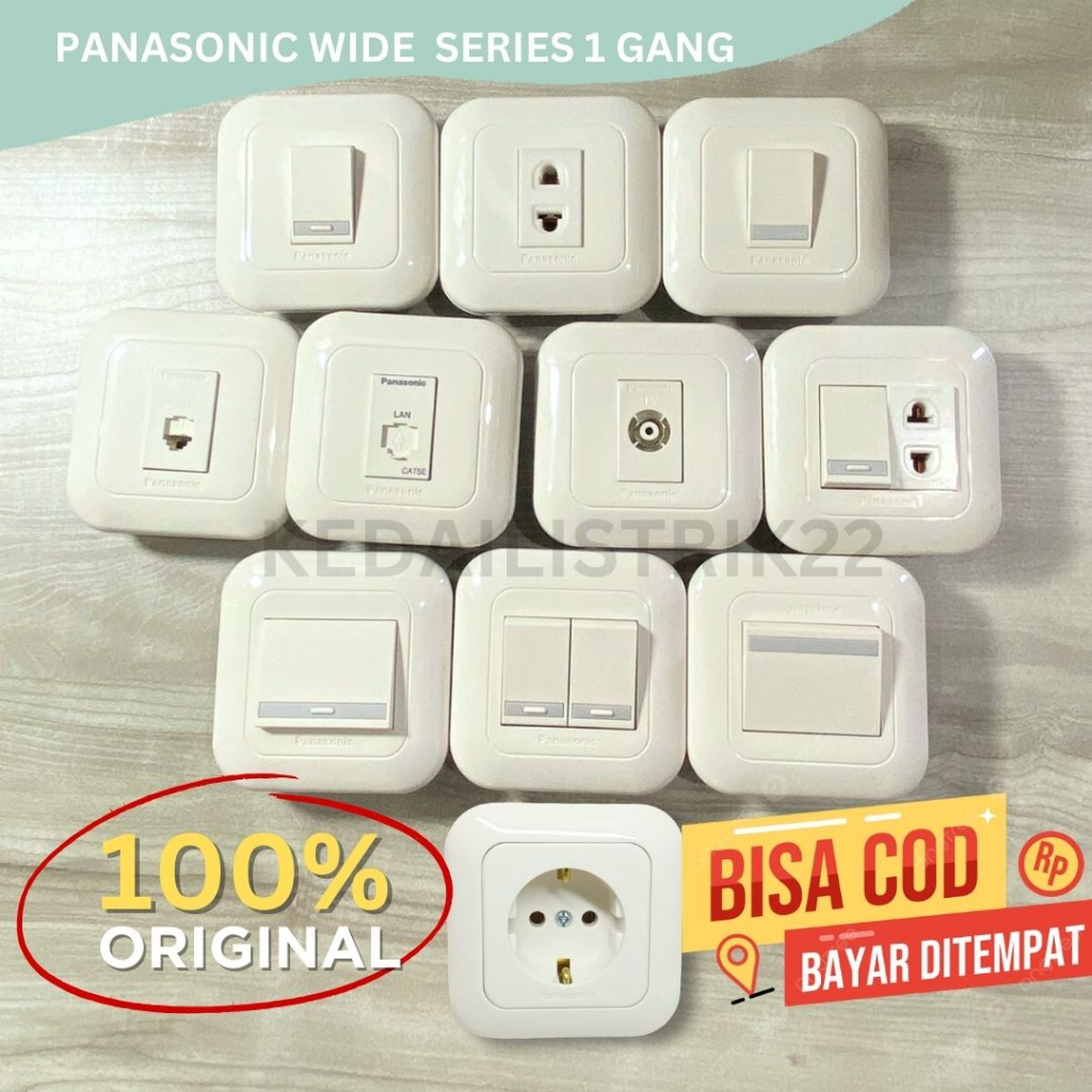 Socket Switch, TV LAN MODULE/Antenna TELP WIDE SERIES 1 GANG PANASONIC ...