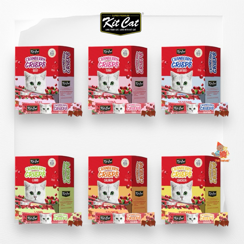 Kitcat Cat Cranberry Crisps 20g Dental Health Cat Treats/Cat Snacks