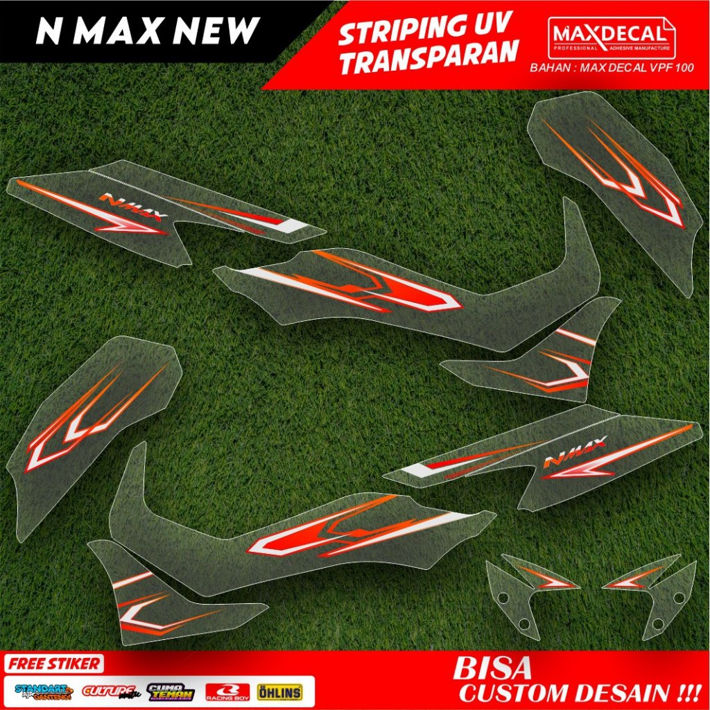 Striping Transparent NMAX FACELIFT LIS Sticker UV ALL NEW NMAX SEMI ...