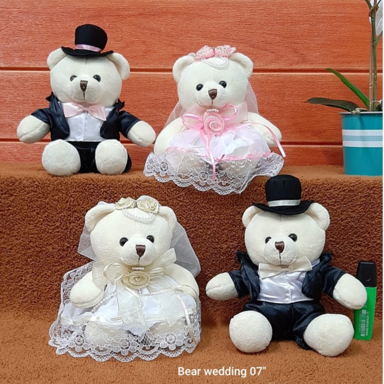 Bridal Bear Doll 18cm/07''/ wedding Doll/couple Doll/Bridal Bear/couple