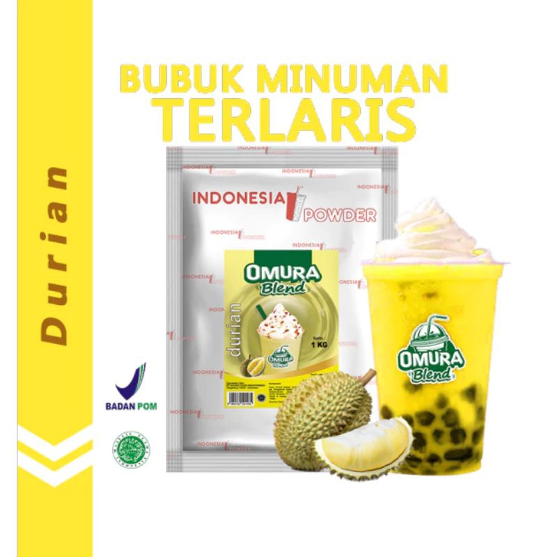 Durian Flavor 1Kg/Indonesia Powder/Omura Blend Drink Powder | Shopee ...