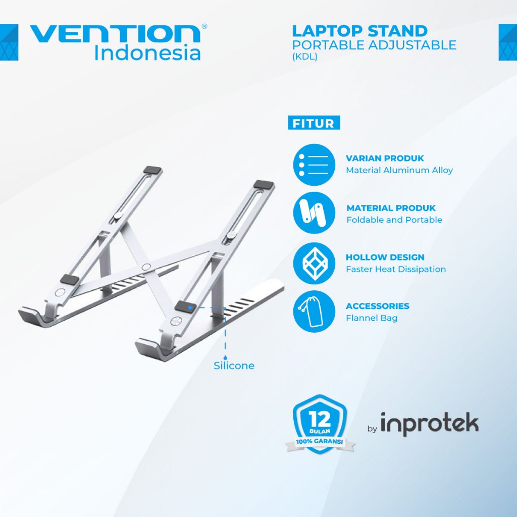 Vention Laptop Stand Portable Adjustable Shopee Malaysia