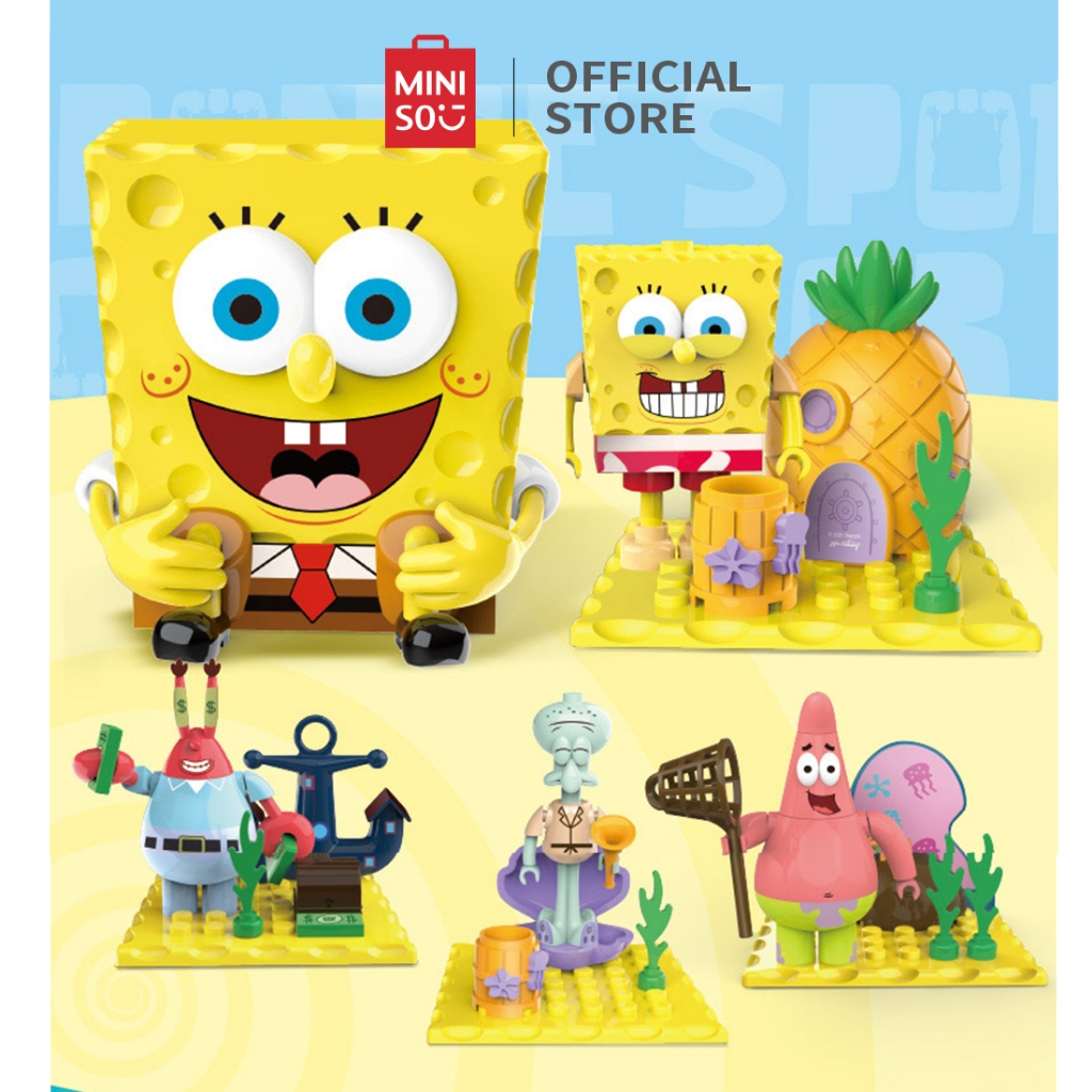 Miniso x SpongeBob SquarePants Product Blind Box Fun Building Blocks ...