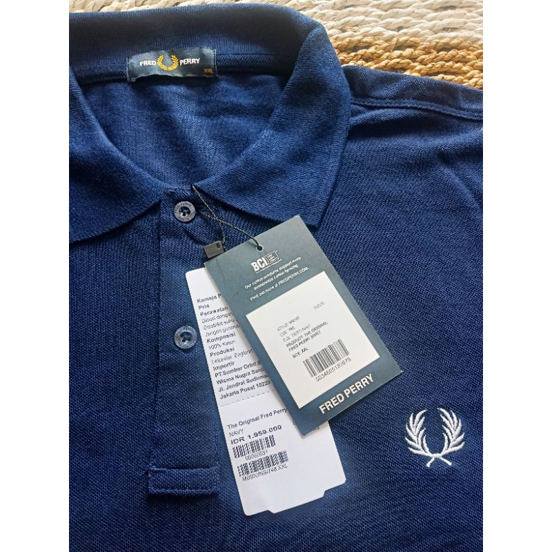 Fr3d Per*y Polo Tshirt Full Navy | Shopee Malaysia