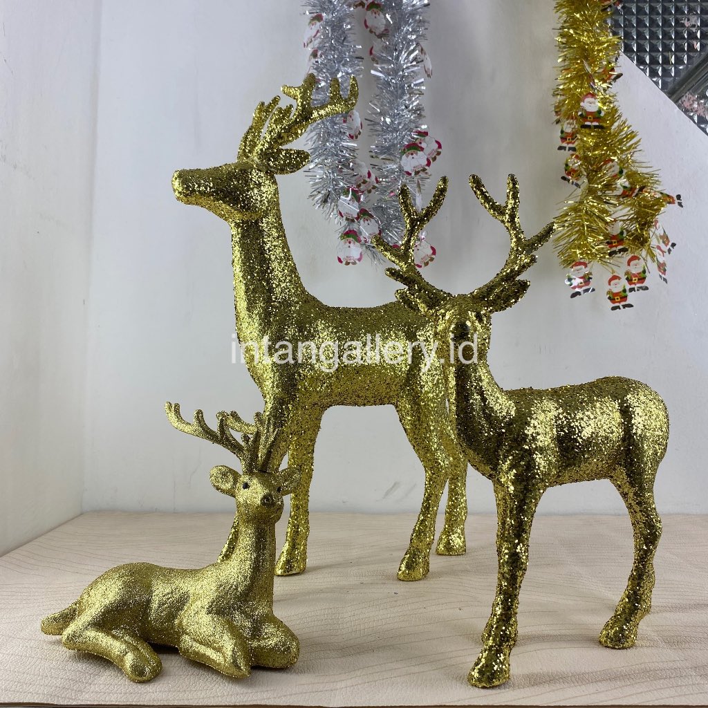 Gold Glitter Deer Shape Display Shopee Malaysia