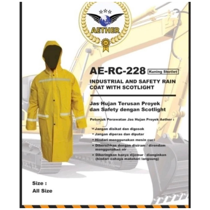 Aether Yellow Project Raincoat/Poncho Rain Coat/Project Rain Coat ...
