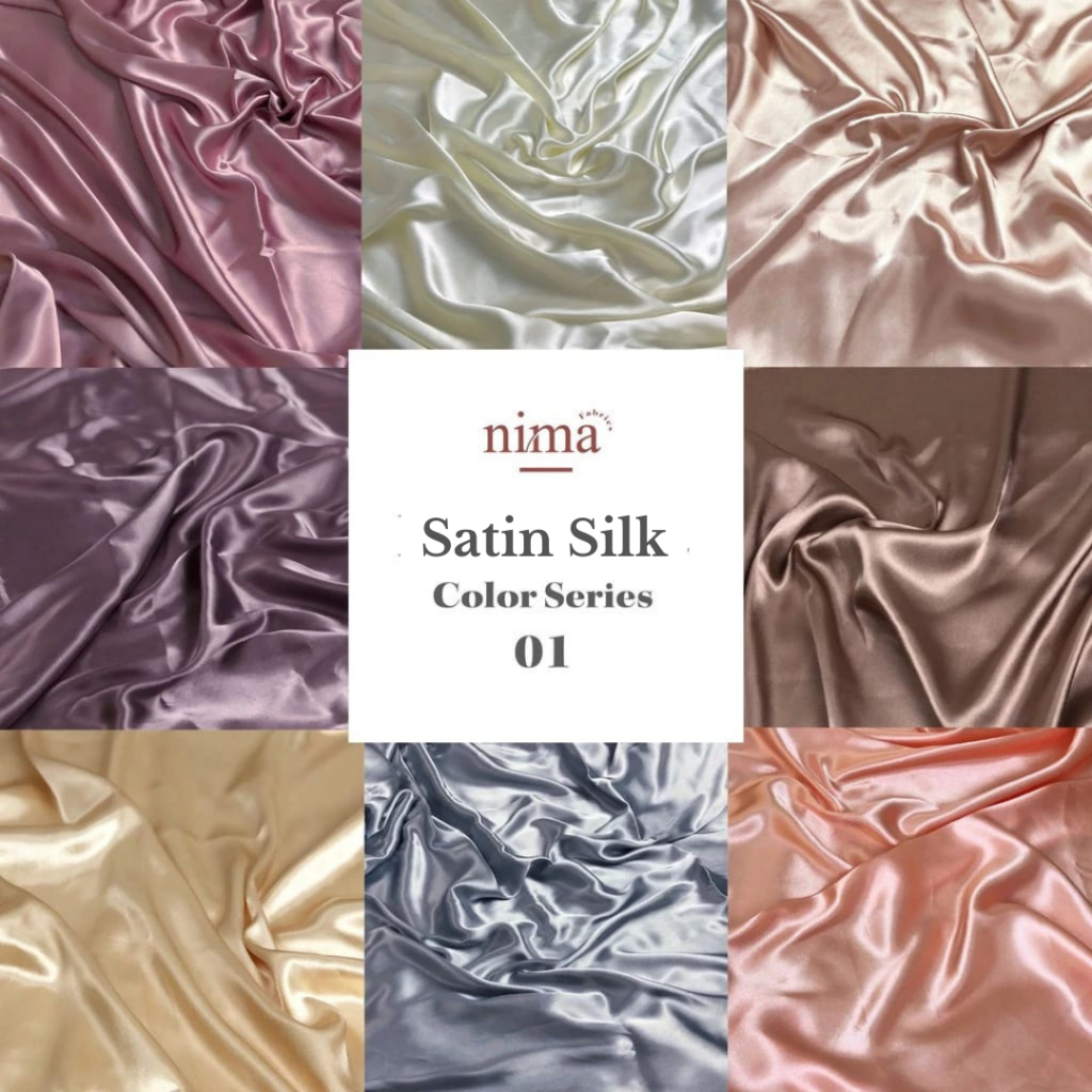 1 Meter Premium Silk Satin Fabric (Width 150cm) 01