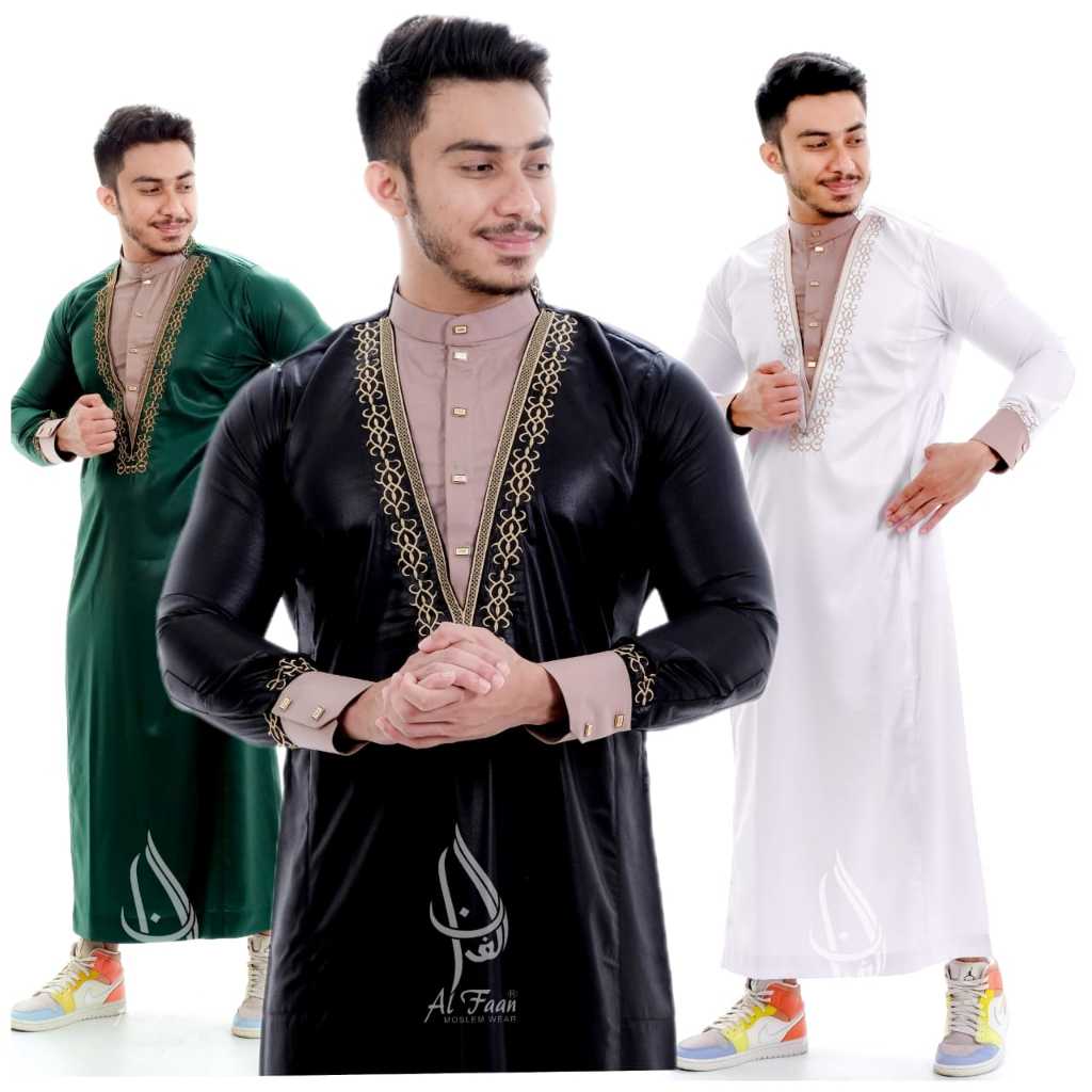 Men's Slimfit Robe Men's Robe Men's Jubba Variations and Embroidery ...