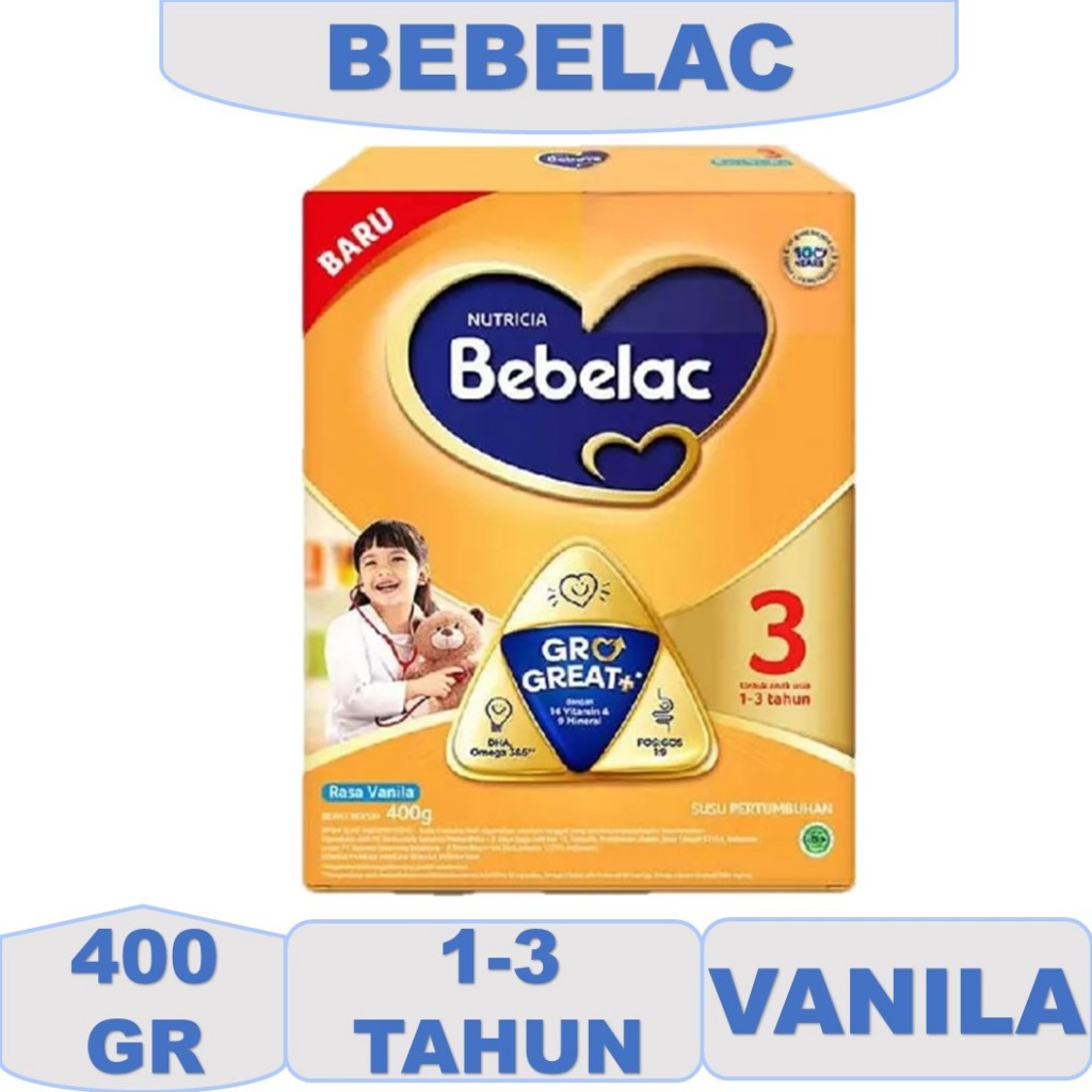 Bebelac Milk 3 Vanilla flavors 400 gr - de snop | Shopee Malaysia