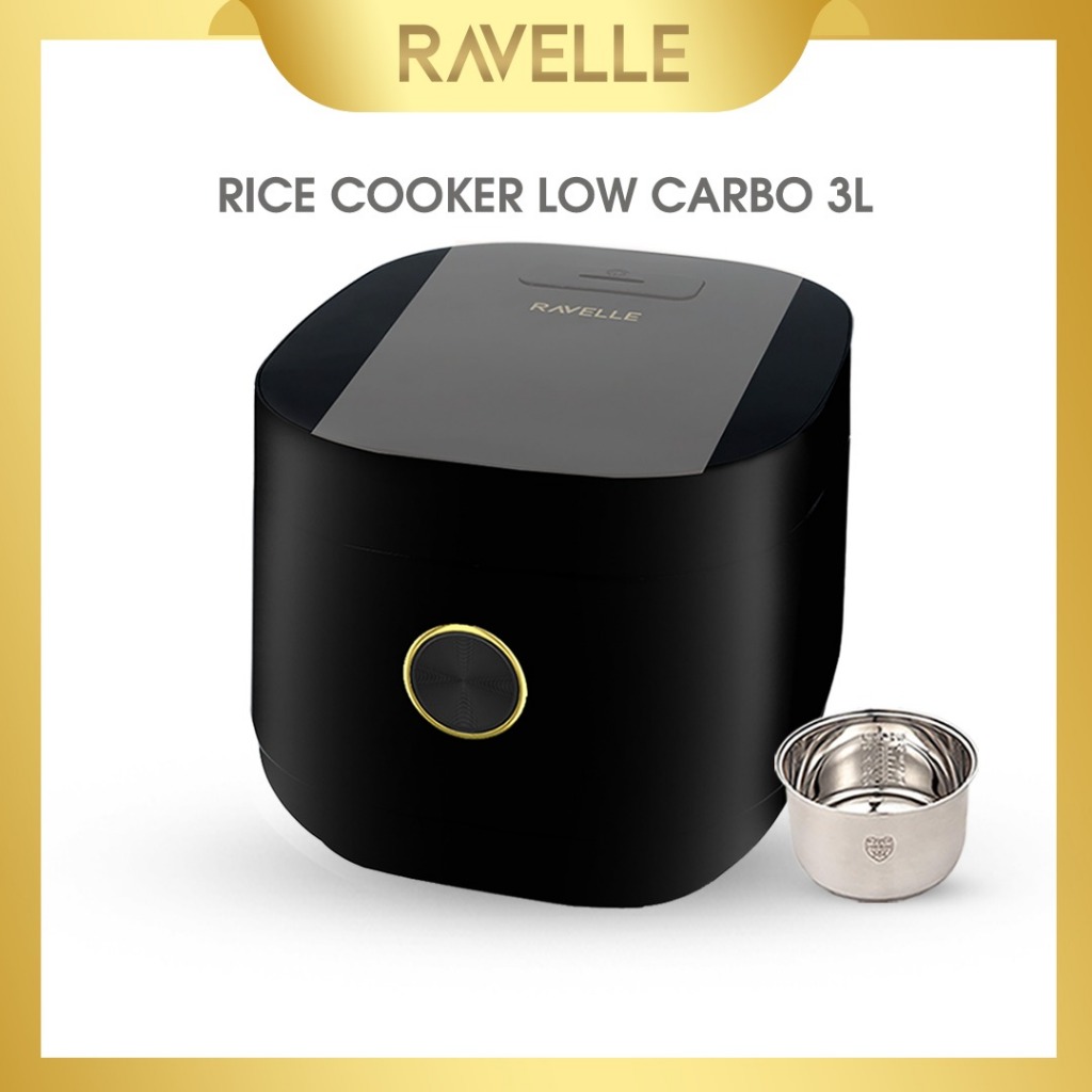Ravelle Rice Cooker Digital Low Carbo 3 Liter Low Watt Rice Cooker