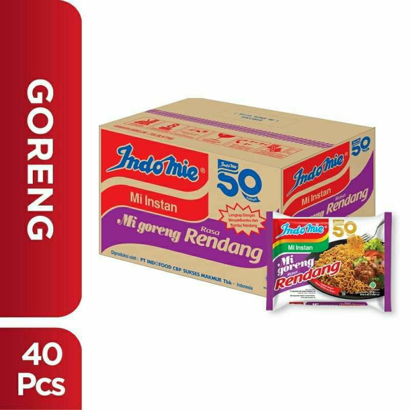 Indomie Goreng Rendang Instant Noodles 91g [40Pcs/ 1 Carton] | Shopee ...
