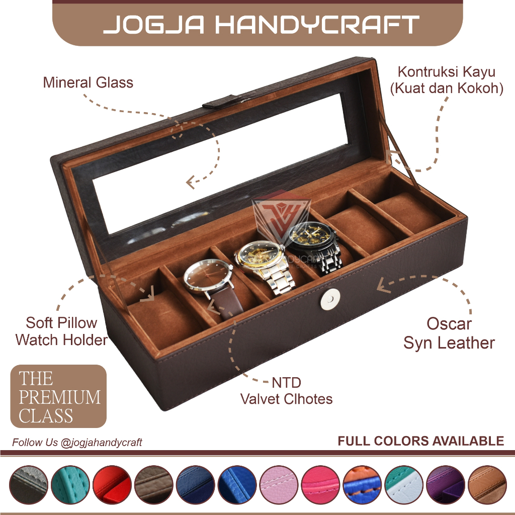 Watch Box Contains 6 - Elegant Leather Watch Storage Box - Watch Box ...