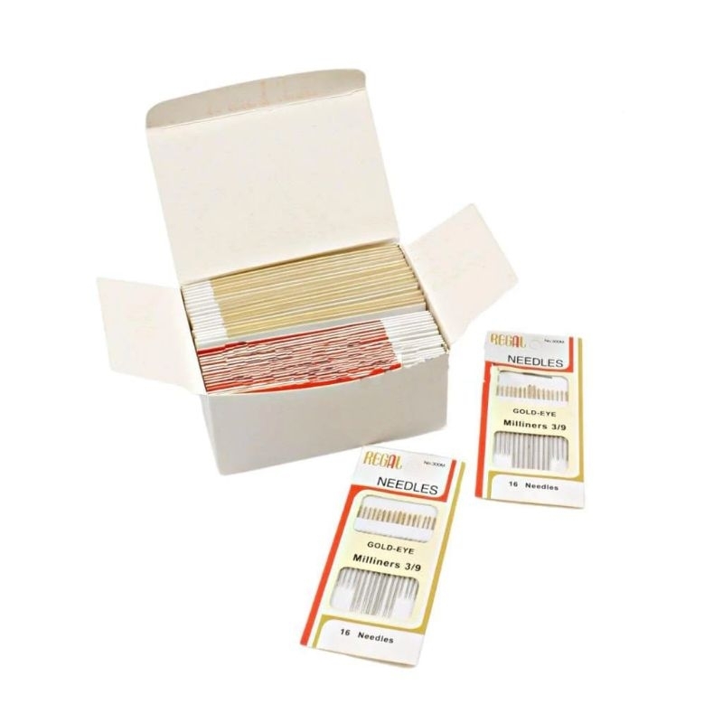 Regal GOLD EYE MILINERS Hand Sewing NEEDLES 3/9 Contents 16 Mixed/REGAL