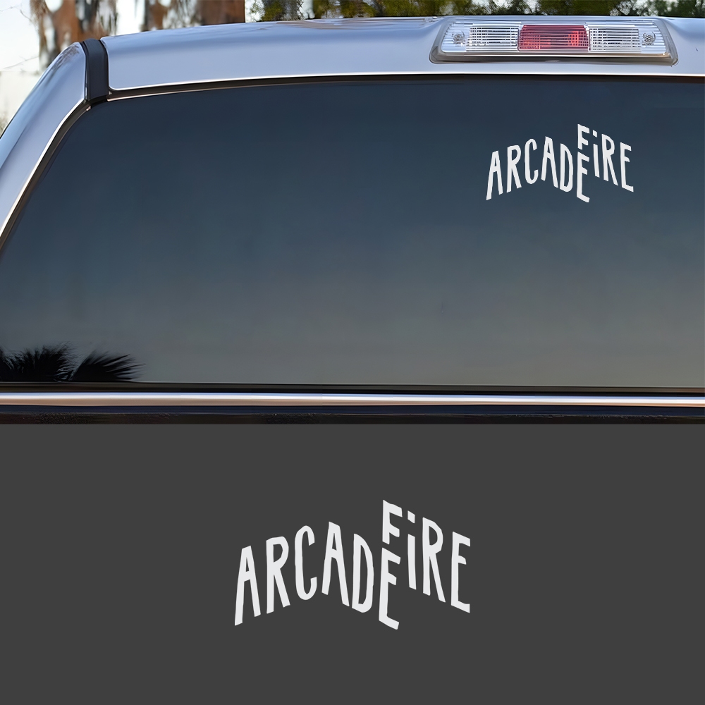 Car Glass Sticker Music Band Arcade Fire Car Decal Sticker Shopee