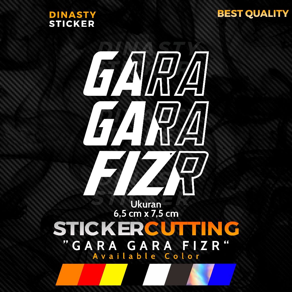 Fizr GARA CUTTING GARA STICKER | Yamaha FIZR 2 STROKE LOVERS | Shopee ...