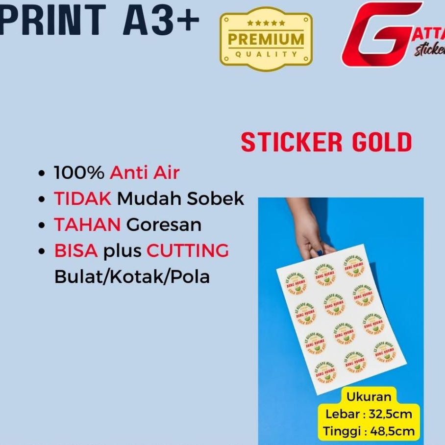 Vinyl GOLD A3+Cutting Label Sticker (KISS CUT) | Shopee Malaysia