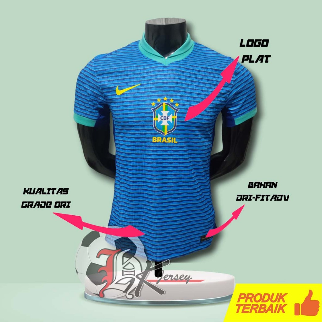 Brazil AWAY PLAYER ISSUE JERSEY COPA AMERICA 2024 GRADE ORI Shopee