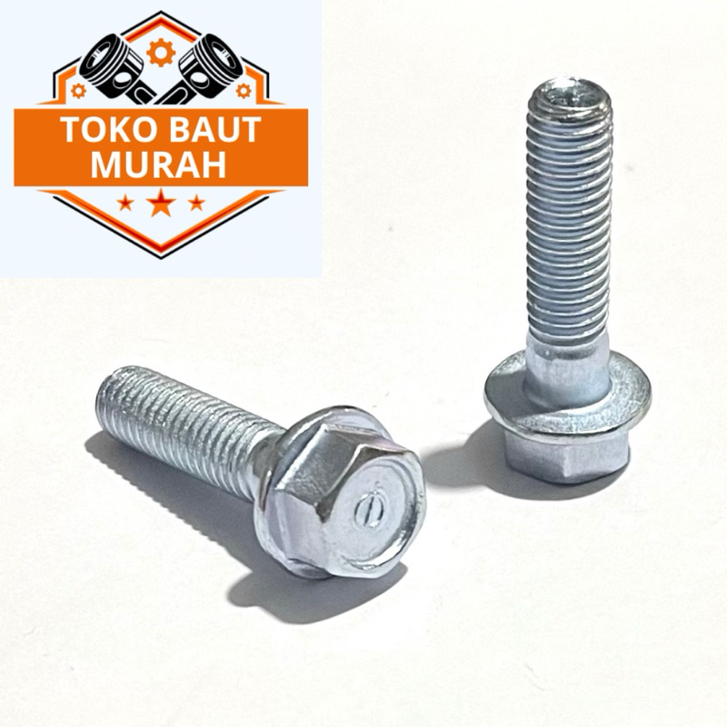 PUTIH Flange Bolt 8x30 Flange Bolt Cap Bolt M8x30 12 Key White Original ...