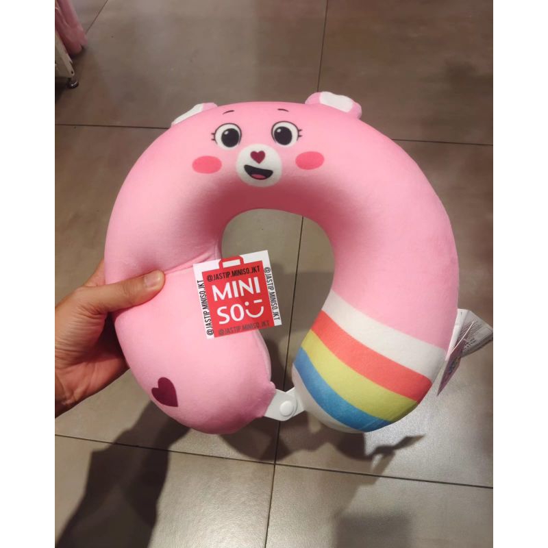 Miniso Neck Pillow Memory Foam CARE BEARS Collection (30x28cm) Shopee