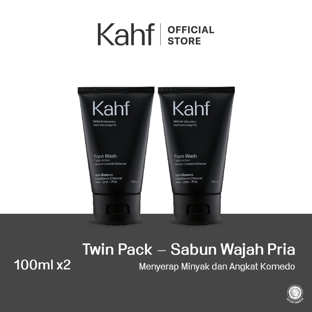 Kahf Triple Action Oil And Comedo Defence Face Wash 100ml Twin Pack ...