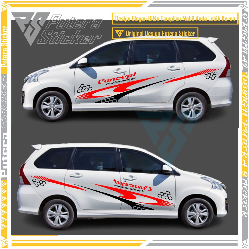 Toyota Avanza Car Sticker Cutting Sticker Toyota Avanza xenia sigra ...