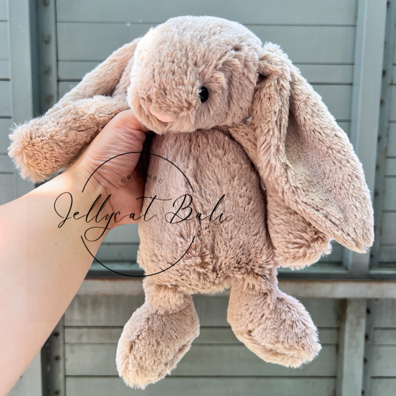 Jellycat Bashful Bunny Medium Beige, Cream, Silver Original New Rabbit ...