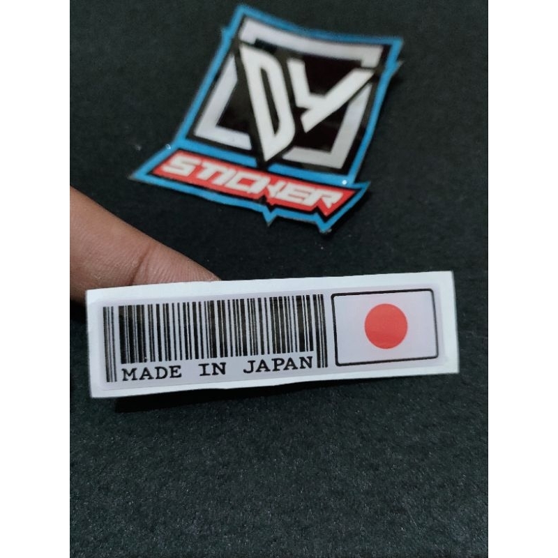 Sticker EMBLEM MADE IN JAPAN BARCODE Embossed | Shopee Malaysia