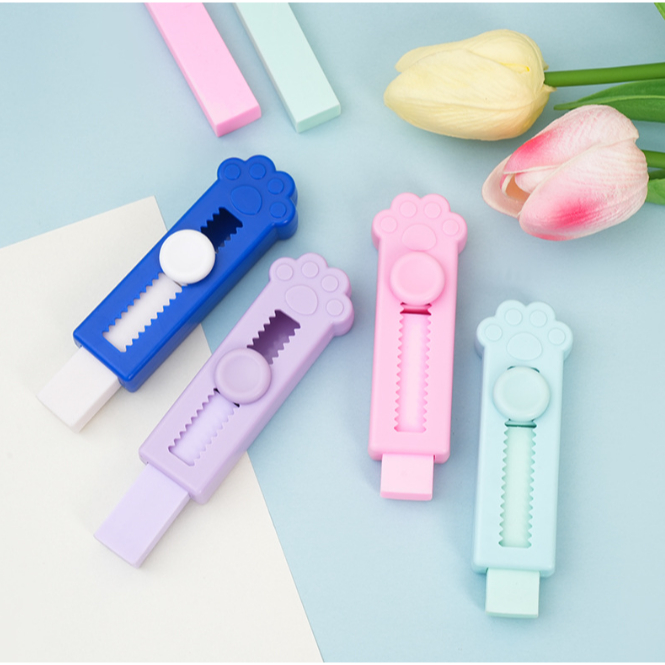 Paint Paw Mechanic Eraser Macaron Pastel color square / Mechanical ...