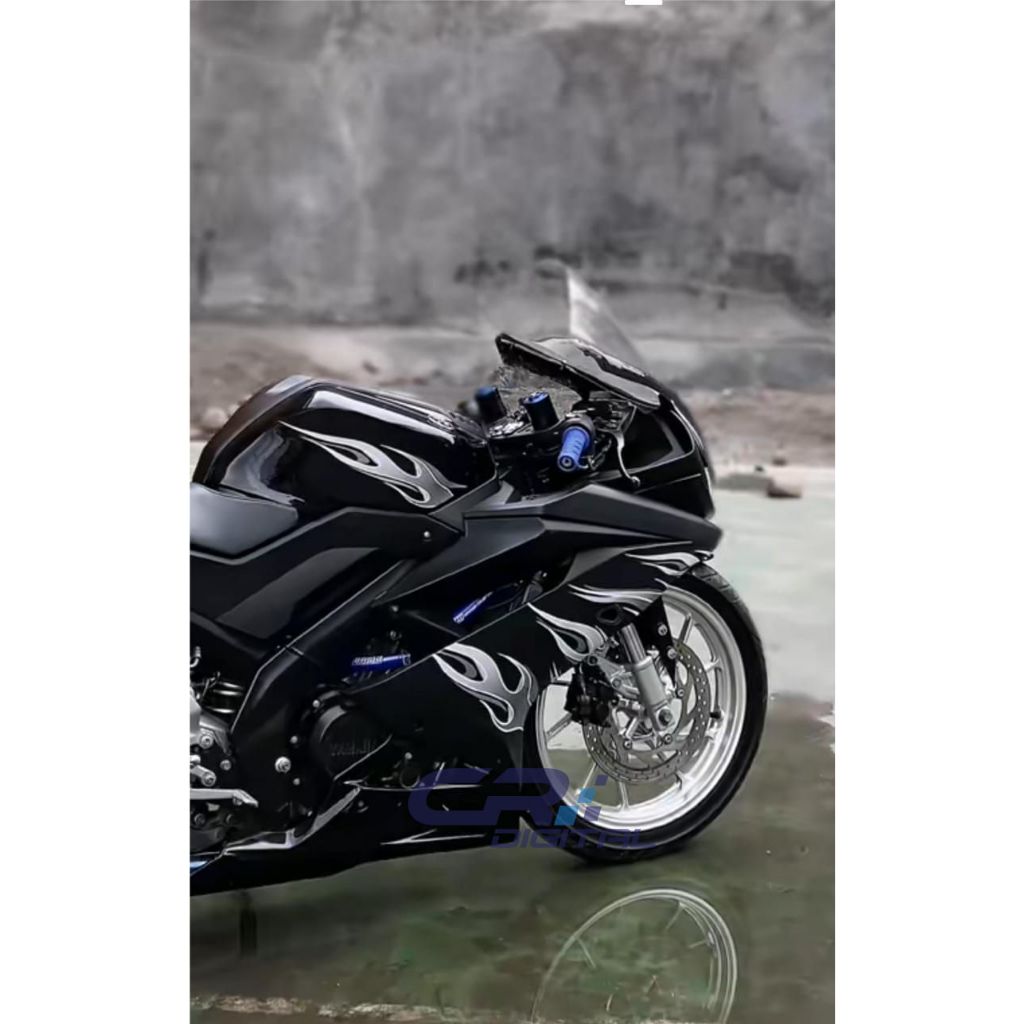 Transparent STRIPING R15 V2/V3/V4 NEW Fire Design Can Be CUSTOM ...