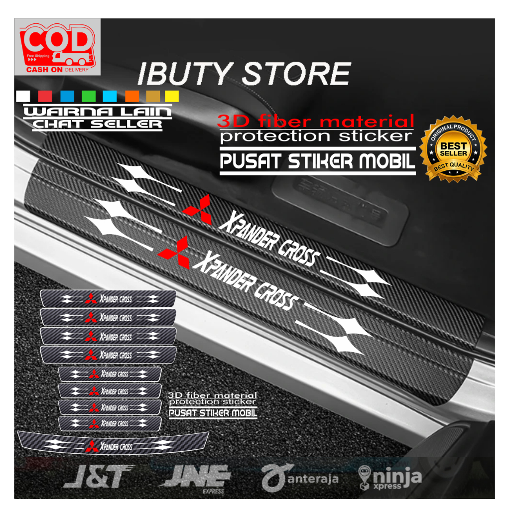 Cutting Sticker Carbon 3D Car Door Bottom Footrest Protector Sticker ...