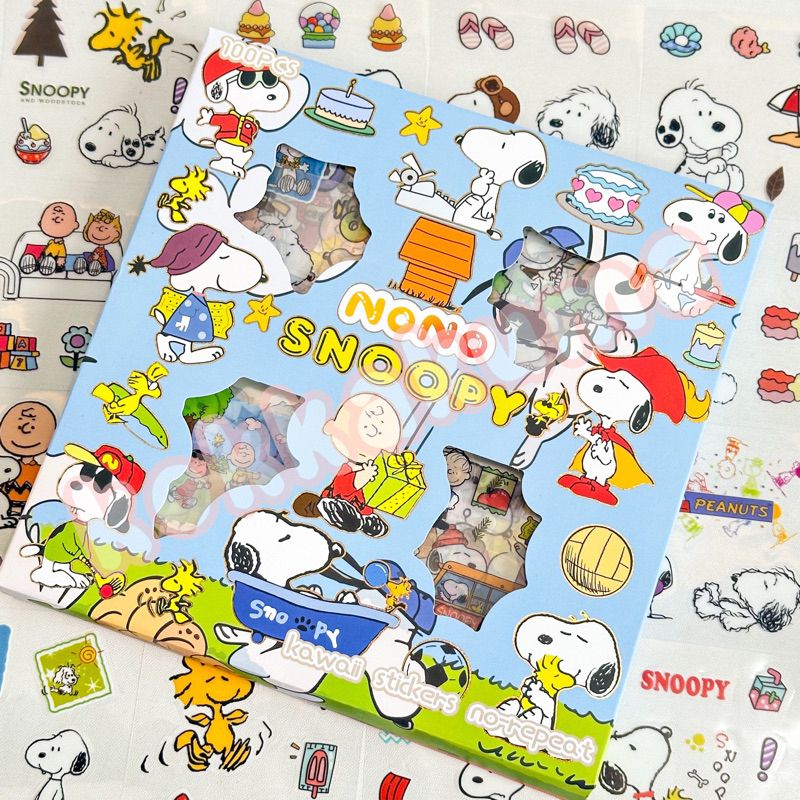 Sticker Box NONO SNOOPY DORAEMON POKEMON MARIO BROSS Boys Journal ...