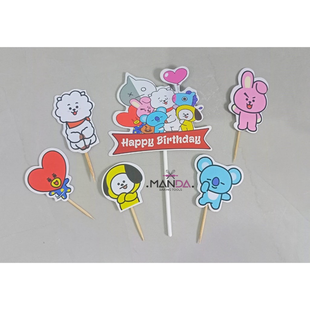 Paper Topper Paper Skewer Cake Decoration Tart Pudding Cartoon ...