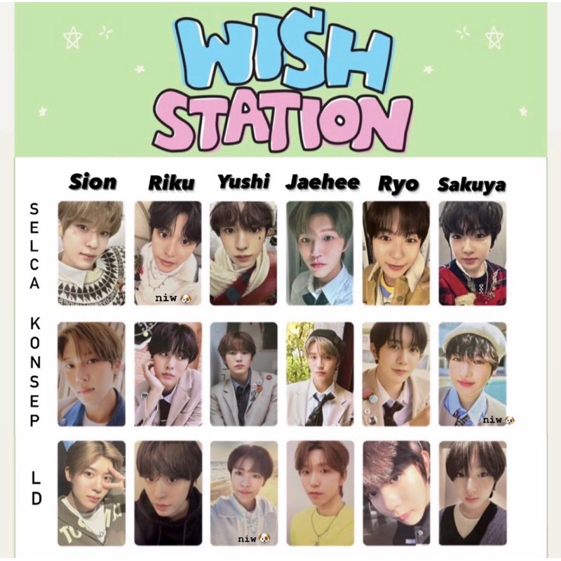 Photocard NCT WISH MD POP UP WISH STATION TRADING CARD OFFICIAL SION ...