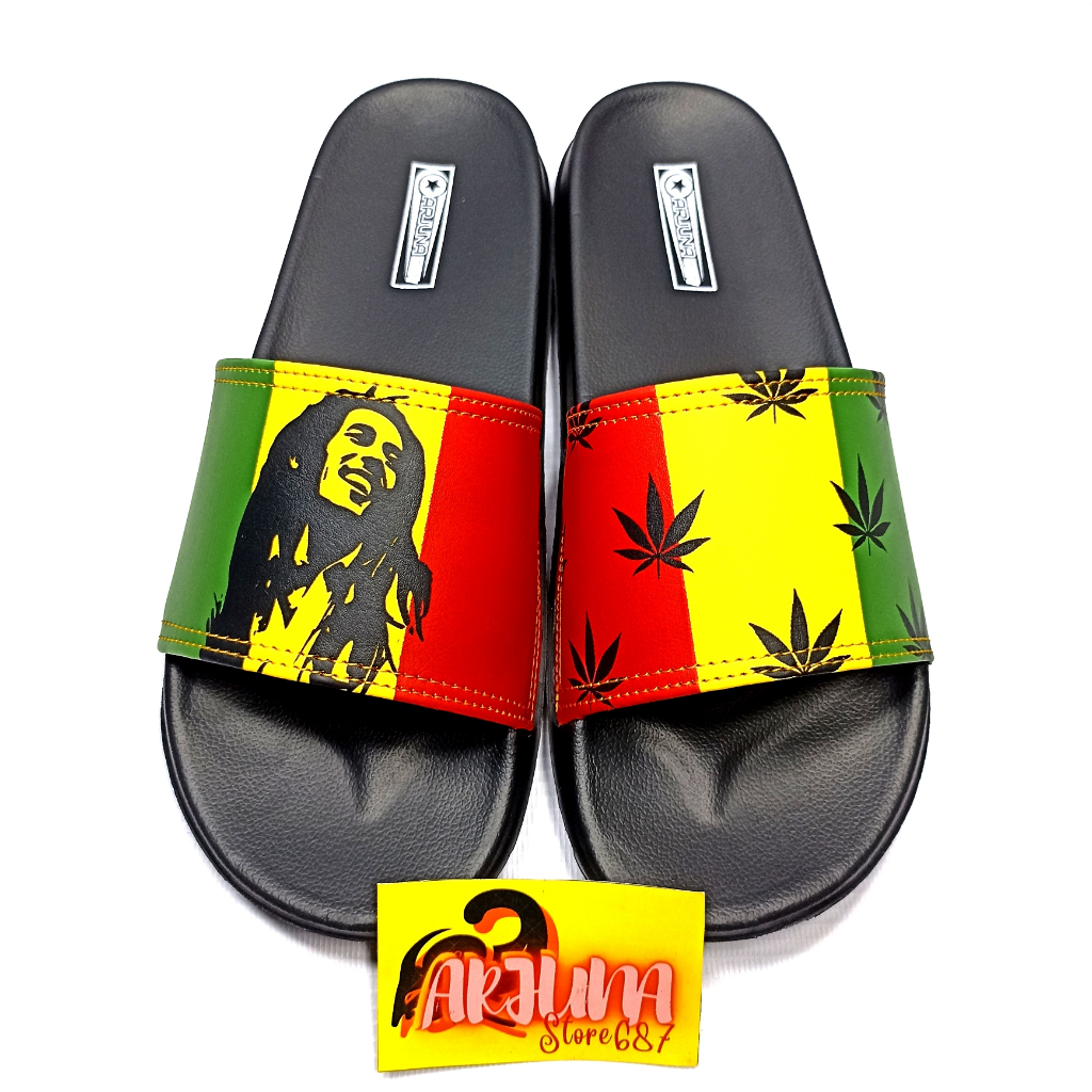 ARJUNA 687 Bob Marley Rastafara Men's and Women's Reggae Sandals