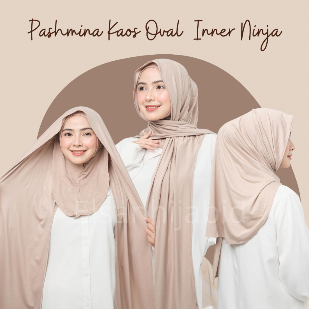 Pashmina T-Shirt Oval Inner Ninja | Pashmina Inner Oval T-Shirt Covers ...