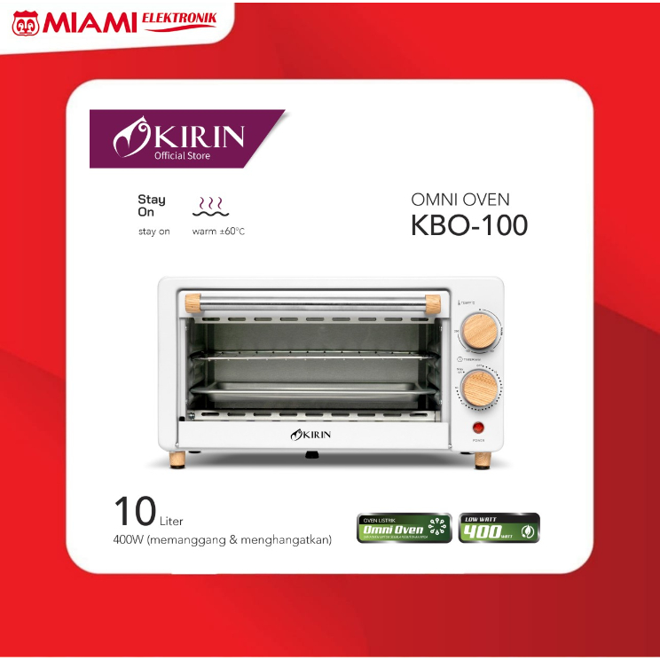 Kirin Omni Oven 10 Liter KBO100/Low Watt Electric Oven/Grill Shopee