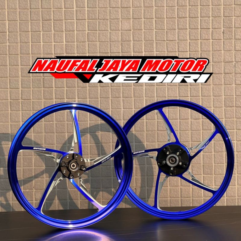 Mutakin Kzr X5 racing Blue Color CNC Rims PNP MX king v1 v2 VIXION NEW ...