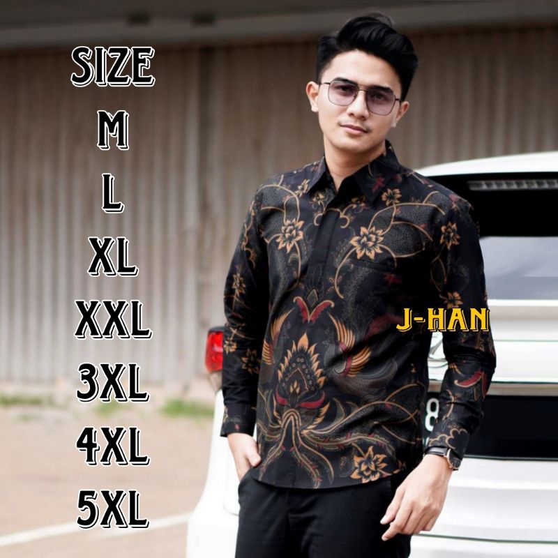 Batik Men BATIK Shirt Men Long Sleeve BATIK big size JUMBO