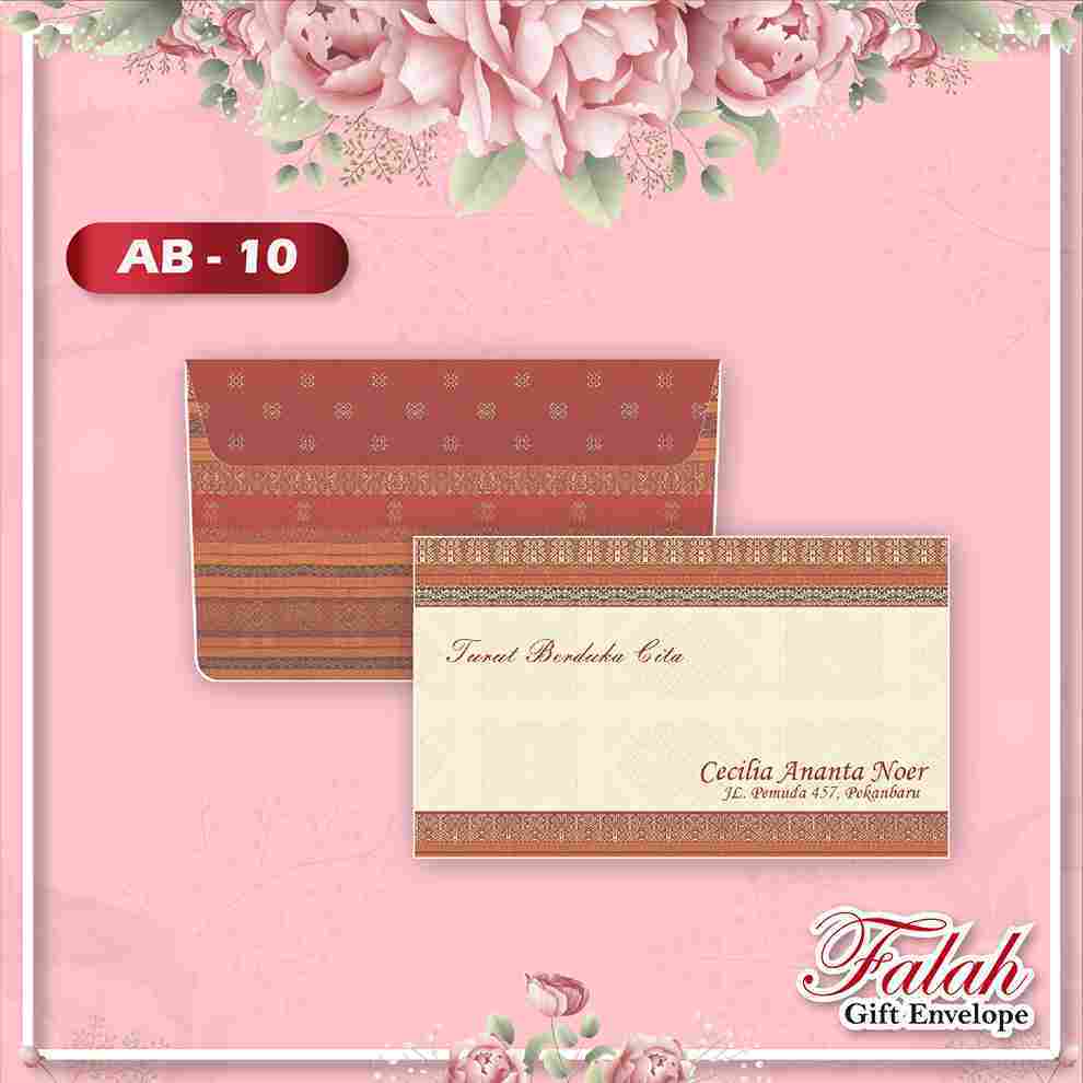 Falah AB 10 Envelopes Contains 50 Sheets (Not Included Print) | Shopee ...
