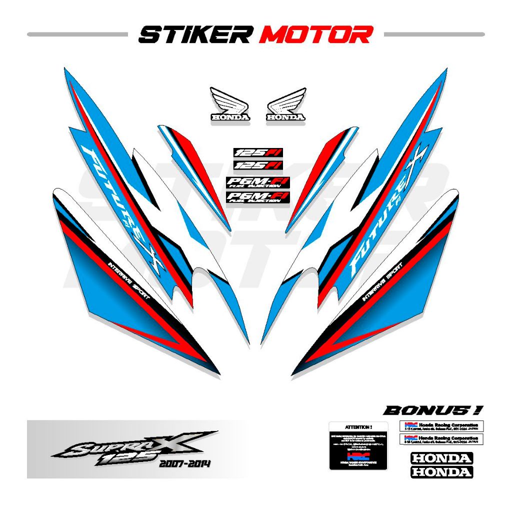Sp21 STRIPING STICKER STICKER STICKER STICKER SUPRA X WAVE 125 LIS ...