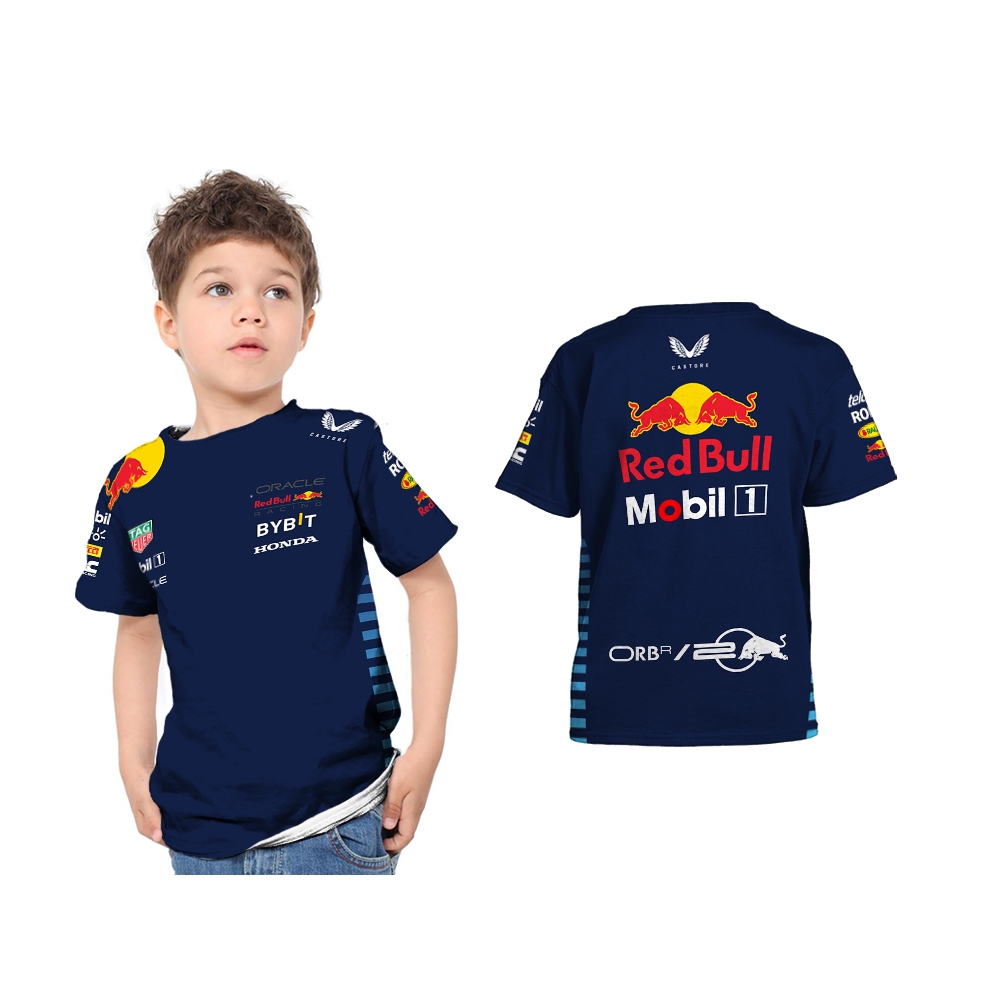 Children's T-Shirt Jersey F1 Red Bull Racing Car Formula One Custom ...