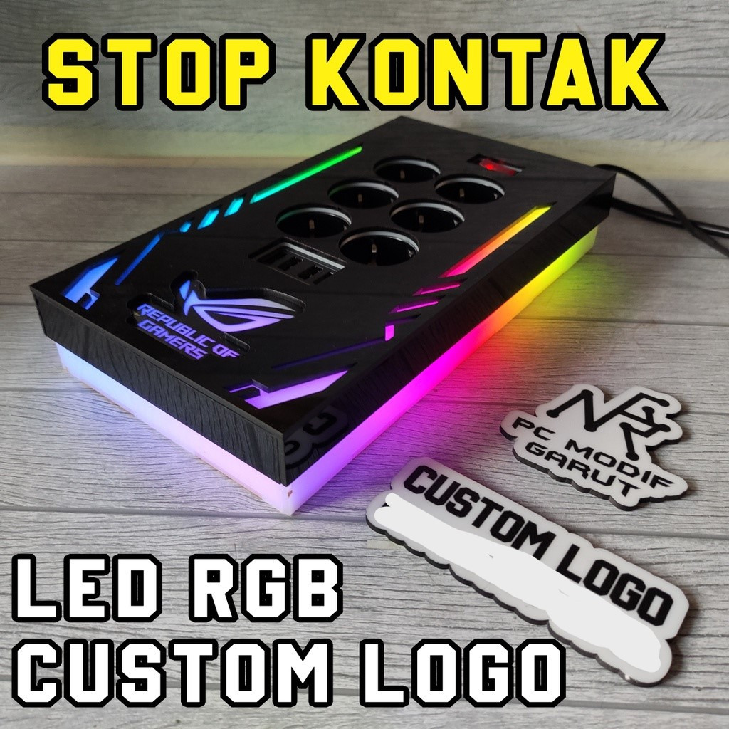 Pc accessories stop contact led rgb custom logo | Shopee Malaysia